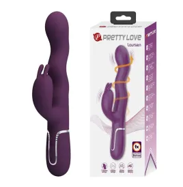 PRETTY LOVE - VIBRATORE A FORMA DI CONIGLIO LOURSEN CON MOVIMENTO DI SPINTA E 7 VIBRAZIONI, RICARICABILE TRAMITE USB, VIOLA