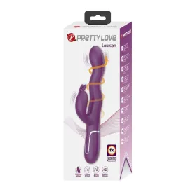 PRETTY LOVE - LOURSEN RABBIT VIBRATOR WITH THRUSTING MOTION AND 7 VIBRATIONS USB RECHARGEABLE PURPLE