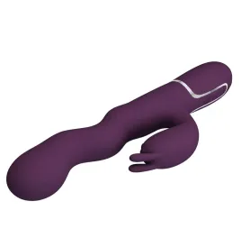 PRETTY LOVE - LOURSEN RABBIT VIBRATOR WITH THRUSTING MOTION AND 7 VIBRATIONS USB RECHARGEABLE PURPLE
