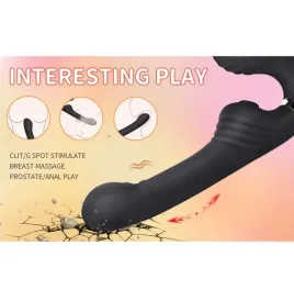 NALONE - ALLOW DUAL VIBE WITH ROTATION AND THRUSTING BLACK