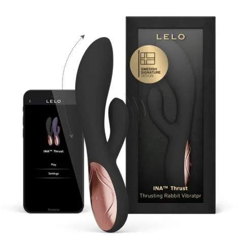 LELO - INA THRUST RABBIT STOSSVIBRATOR SCHWARZ