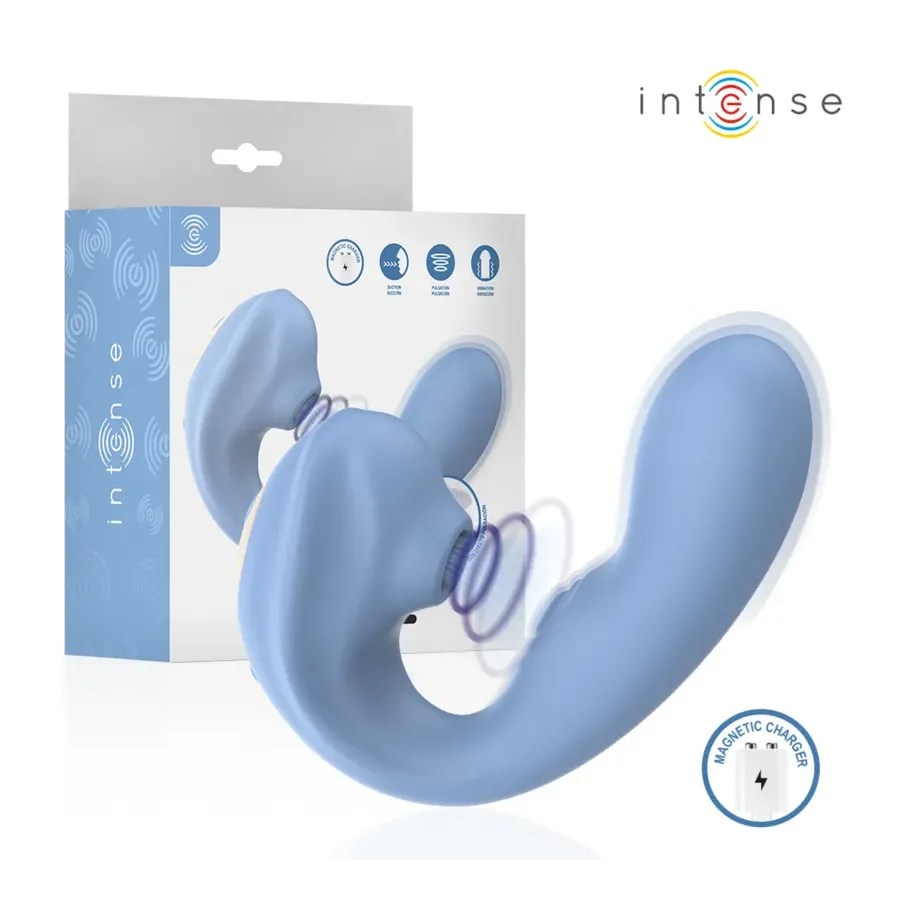 INTENSE - STIMOLATORE CLITORIDEO MULTIFUNZIONE GINA BLU INTENSE - STIMOLATORE CLITORIDEO MULTIFUNZIONE GINA BLU