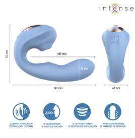 INTENSE - STIMOLATORE CLITORIDEO MULTIFUNZIONE GINA BLU