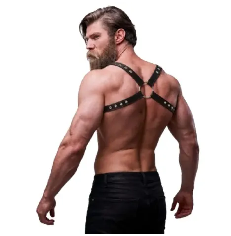 FETISH SUBMISSIVE ATTITUDE - IMBRACATURA POSTERIORE IN ECOPELLE DA UOMO