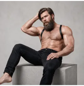 FETISH SUBMISSIVE ATTITUDE - ARNÉS ECOPIEL ESPALDA HOMBRE