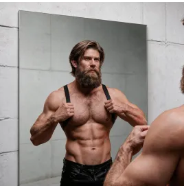 FETISH SUBMISSIVE ATTITUDE - RÜCKENHARNESS AUS ÖKOLEDER FÜR HERREN