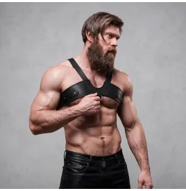 FETISH SUBMISSIVE ATTITUDE - HARNAIS DE POITRINE EN ÉCO-CUIR POUR HOMMES BRIGADE