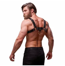 FETISH SUBMISSIVE ATTITUDE - MENS ECO-LEATHER CHEST HARNESS