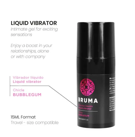 BRUMA - FLÜSSIGER VIBRATOR ULTRA SLIDING BUBBLEGUM 15 ML