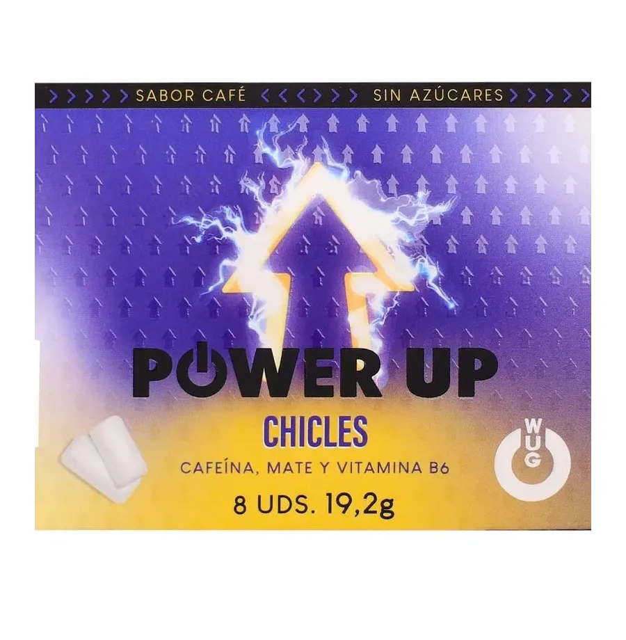 WUG Power Up - Gomma da masticare energetica per concentrazione e resistenza. BLISTER DA 8 PEZZI WUG Power Up - Gomma da masticare energetica per concentrazione e resistenza. BLISTER DA 8 PEZZI