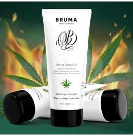 BRUMA - GEL DESLIZANTE CON ACEITE DE SEMILLA EFECTO CALOR SABOR CANNABIS 100 ML