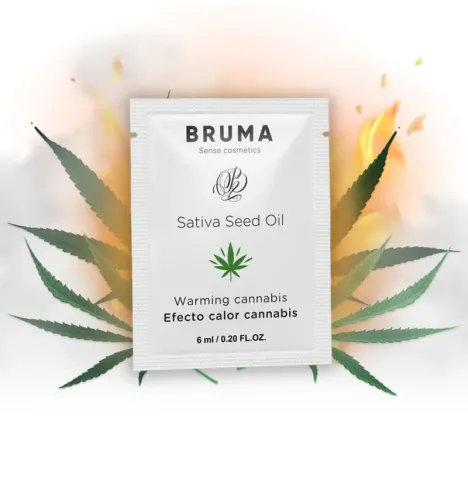BRUMA - GEL SCORREVOLE ALLOLIO DI SEMI DI SATIVA GUSTO CANNABIS RISCALDANTE 6 ML