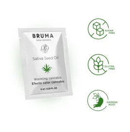 BRUMA - HUILE DE GRAINES DE SATIVA GEL GLISSANT RÉCHAUFFANT SAVEUR DE CANNABIS 6 ML