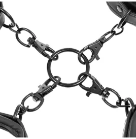 FETISH SUBMISSIVE - HAND- UND KNÖCHEL-HANDSCHELLEN-SET MIT NOPRENE-FUTTER