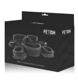 FETISH SUBMISSIVE - POSITION JAMBES OUVERTES AVEC MENOTTES DOUBLÉES EN NOPRÈNE
