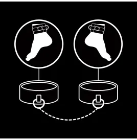 FETISH SUBMISSIVE - VEGAN LEATHER ANKLE CUFFS WITH NOPRENE LINING