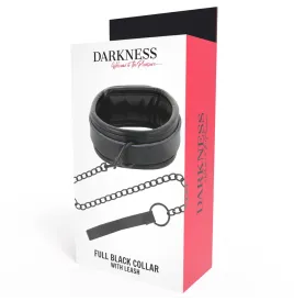 DARKNESS - COLLIER NOIR AVEC CHAÎNE