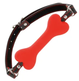 DARKNESS - BÂILLON EN SILICONE À OS ROUGE