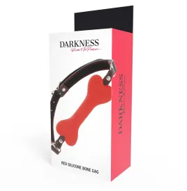 DARKNESS - BÂILLON EN SILICONE À OS ROUGE