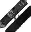 DARKNESS - BLACK ADJUSTABLE LEATHER HANDCUFFS WITH PADLOCK