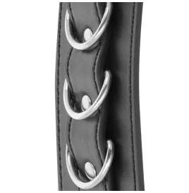 DARKNESS - SCHWARZE VERSTELLBARE LEDER-KNÖCHEL-HANDSCHELLEN