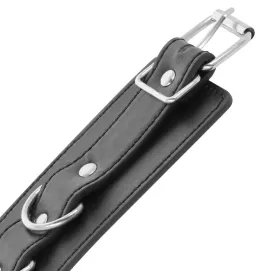 DARKNESS - SCHWARZE VERSTELLBARE LEDER-KNÖCHEL-HANDSCHELLEN