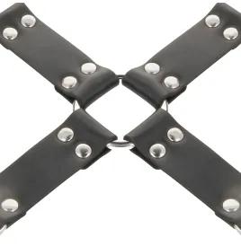 DARKNESS - LEATHER HANDCUFFS FOR FOOT AND HANDS BLACK