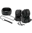 DARKNESS - MANETTE E COLLETTO IN PELLE NERA DARKNESS - MANETTE E COLLETTO IN PELLE NERA