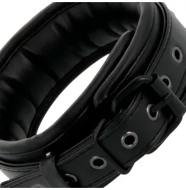 DARKNESS - BLACK LEATHER HANDCUFFS AND COLLAR