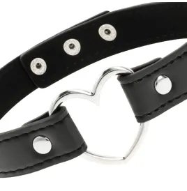 COQUETTE CHIC DESIRE - VEGAN LEATHER NECKLACE WOMAN HEART ACCESSORY