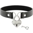 COQUETTE CHIC DESIRE - COLLIER EN CUIR VEGAN AVEC ACCESSOIRE COEUR AVEC CL