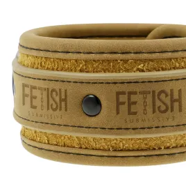 FETISH SUBMISSIVE ORIGEN - VEGAN LEATHER HANDCUFFS WITH NEOPRENE LINING