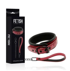FETISH SUBMISSIVE DARK ROOM - COLLIER CHAÎNE DOUBLURE EN NÉOPRÈNE