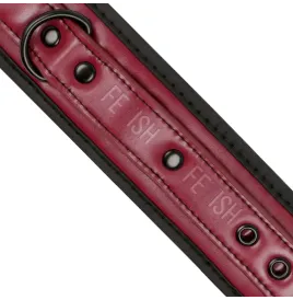 FETISH SUBMISSIVE DARK ROOM - HANDSCHELLEN AUS VEGANEM LEDER MIT NEOPRENFUTTER