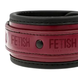 FETISH SUBMISSIVE DARK ROOM - KNÖCHELHANDSCHELLEN AUS VEGANEM LEDER MIT NEOPRENFUTTER