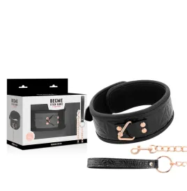 BEGME - BLACK EDITION PREMIUM VEGANER LEDERHALSBAND