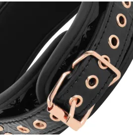BEGME - BLACK EDITION COLLAR CUERO VEGANO CON FORRO DE NEOPRENO