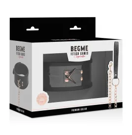 BEGME - BLACK EDITION PREMIUM VEGAN LEATHER COLLAR WITH NEOPRENE LINING