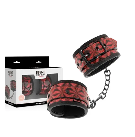 BEGME - MENOTTES PREMIUM ÉDITION ROUGE AVEC DOUBLURE EN NÉOPRÈNE