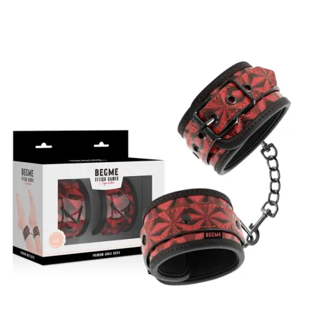 BEGME - CHEVILLES PREMIUM ÉDITION ROUGE AVEC DOUBLURE EN NÉOPRÈNE