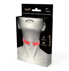 COQUETTE CHIC DESIRE - COLLAR CUERO VEGANO ROJO ACCESORIO WOMAN FETISH