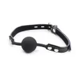 OHMAMA FETISH - SILIKON-BALLGAG MIT LEDERGÜRTEL (VORHÄNGESCHLOSS INKLUSIVE)