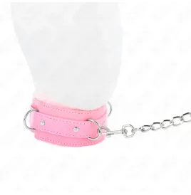 KINK - COLLAR CON CORREA 65 CM CON RESTRICCIONES ROSA AJUSTABLE 36-42 CM X 5.5 CM