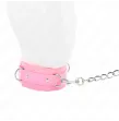 KINK - HALSBAND MIT LEINE 65 CM MIT EINSCHRÄNKUNGEN ROSA 36-42 CM X 5,5 CM