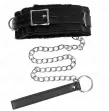 KINK - COLLAR WITH LEASH 65 CM WITH RESTRICTIONS BLACK 36-42 CM X 5.5 CM