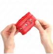 KINK - POGGIPOLSI PREMIUM IMBOTTITI IN PELLICCIA ROSSI CON CINTURA ROSSA REGOLABILE 17-29 CM X 6 CM