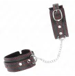 KINK - SMALL WRIST RESTRAINTS BLACK WITH RED LINING ADJUSTABLE 14-24 CM X 3.5 CM