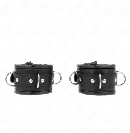 KINK - RESISTENZA DA POLSO PESANTE CON FODERA IN PELLICCIA NERA REGOLABILE 20-30 CM X 6 CM