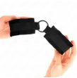 KINK - BEGINNER FUR HAND CUFFS 25 CM WITH O-RING 4 CM BLACK ADJUSTABLE 15-25 CM