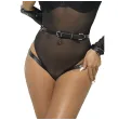 SUBBLIME - 953690 HANDCUFFS WITH BONDAGE BELT BLACK ONE SIZE SUBBLIME - 953690 HANDCUFFS WITH BONDAGE BELT BLACK ONE SIZE